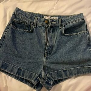 American Apparel High Rise Denim Shorts